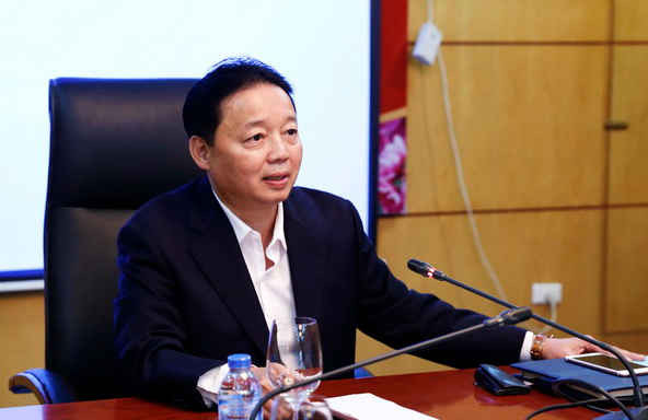 Ủy viên Trung ương Đảng - Thứ trưởng Bộ TN&MT Trần Hồng Hà chủ trì buổi làm việc 