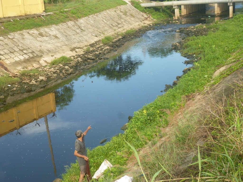 Nước tại kênh sông Phú Lộc tại trạm xử lý nước thải Phú Lộc vẫn bị ô nhiễm quanh năm