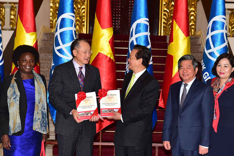 Thủ tướng Nguyễn Tấn Dũng tiếp Chủ tịch WB Jim Yong Kim