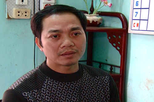 Đối tượng Nguyễn Văn Hào tại cơ quan điều tra.