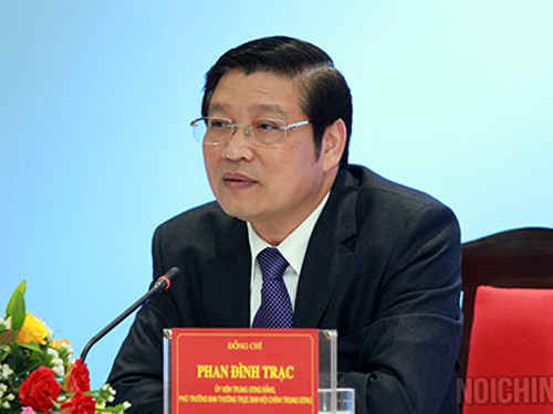 Ông Phan Đình Trạc - Ủy viên Trung ương Đảng - tân Trưởng Ban Nội chính Trung ương - Nguồn ảnh: Ban Nội chính Trung ương 