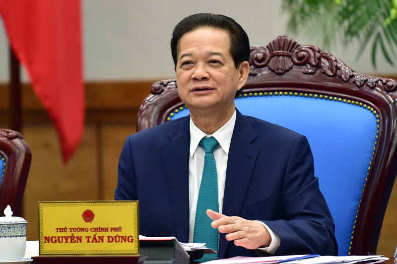 Thú tướng Nguyễn Tấn Dũng chủ trì phiên họp thường kỳ Chính phủ tháng 2/2016. Ảnh: chinhphu.vn