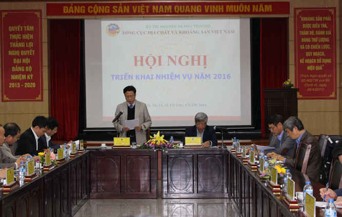 Thứ trưởng Nguyễn Linh Ngọc dự Hội nghị triển khai nhiệm vụ năm 2016 của Tổng cục khoáng sản