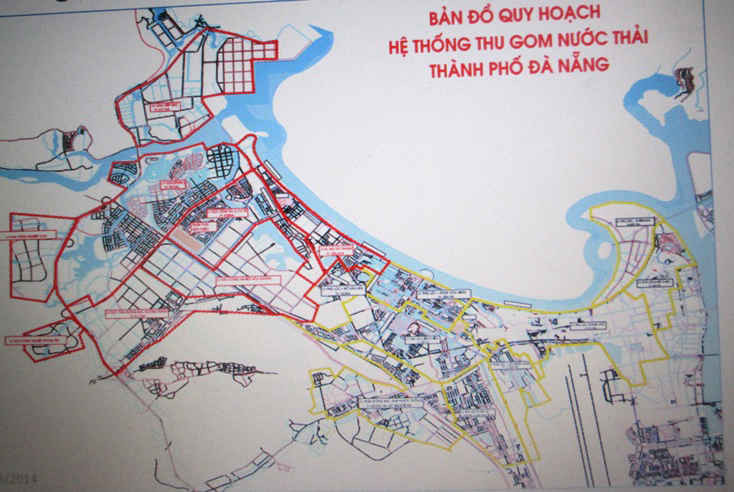 Bản đồ quy hoạch hệ thống thu gom nước thải thành phố Đà Nẵng