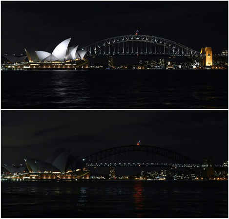 Nhà hát Opera tại Sydney và Cầu Cảng ở Úc. Ảnh: William West / AFP / Getty Images