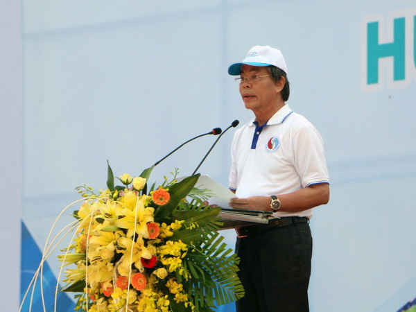 Bộ trưởng Bộ TN&MT Nguyễn Minh Quang phát biểu tại Lễ mít tinh quốc gia hưởng ứng Ngày nước thế giới năm 2016