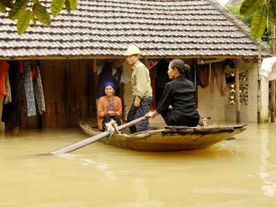 Ngập lụt ở Gia Viễn - Ninh Bình. Ảnh: baoninhbinh.org.vn