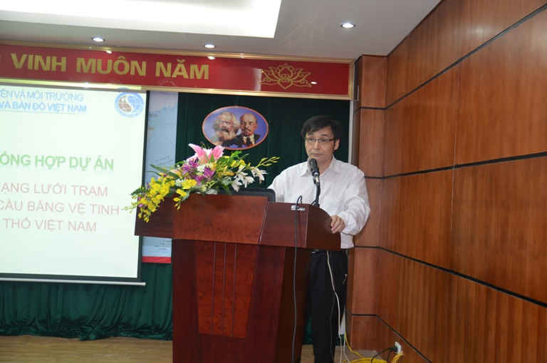 Phó Cục trưởng Cục Đo đạc & Bản đồ - ông Phan Ngọc Mai giới thiệu tổng hợp về dự án