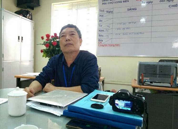 Ông Đàm Đình Dũng - Trưởng BQL chợ Long Biên, đơn vị đầu mối được UBND quận Ba Đình giao cho phụ trách Dự án nâng cấp, cải tạo chợ Long Biên