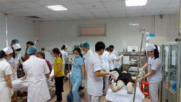Nhiều công nhân bị thương nặng đang điều trị tại Bệnh viên