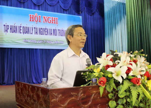 Ông Phạm Danh - Giám đốc Sở TN&MT Bình Dương phát biểu khai mạc Hội nghị