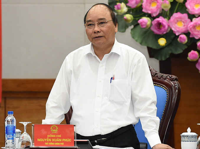 Thủ tướng Chính phủ Nguyễn Xuân Phúc phát biểu chỉ đạo tại cuộc họp - Ảnh: Chinhphu.vn 
