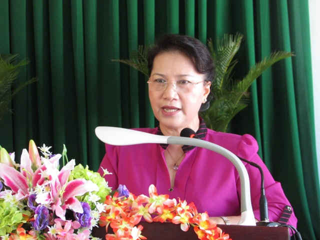 Chủ tịch QH Nguyễn Thị Kim Ngân khẳng định chủ quyền là thiêng liêng, bất khả xâm phạm.