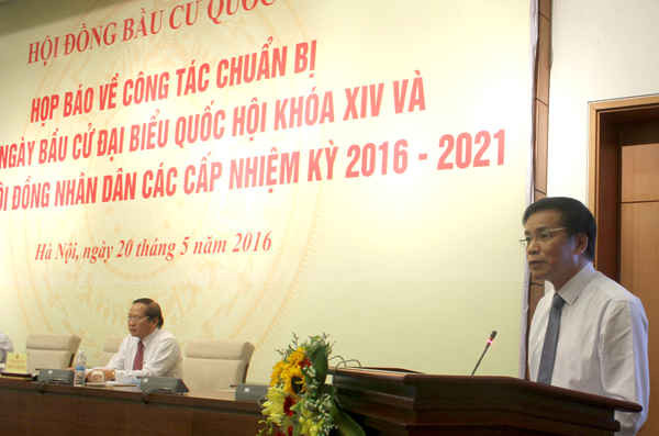 Tổng Thư ký Quốc hội, Nguyễn Hạnh Phúc phát biểu tại buổi họp báo