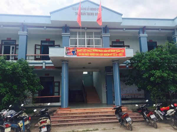 Trụ sở UBND thị trấn Thanh Sơn, nơi ông Phạm Văn Thắng và con trai Phạm Văn Cương làm việc