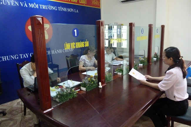 Bộ phận một cửa tại Sở TN&MT Sơn La.