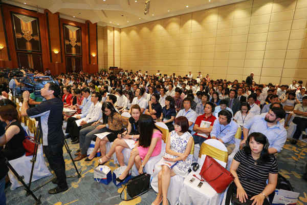 Nhiều đại biểu là các doanh nghiệp trẻ khởi nghiệp trong lĩnh vực công nghệ và giáo dục.