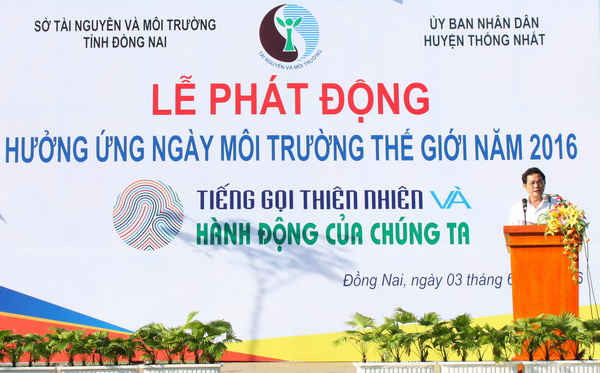 Ông Võ Văn Chánh - Phó Chủ tịch UBND tỉnh Đồng Nai phát biểu tại Lễ phát động