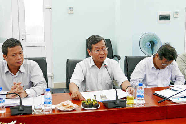 Phó Chủ tịch UBND tỉnh Quảng Ngãi Phạm Như Sô phát biểu tại buổi làm việc