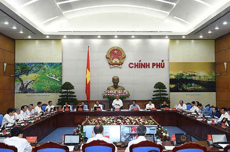 Thủ tướng chủ trì phiên họp Thường kỳ Chính phủ thánh 6/2016. Ảnh: chinhphu.vn