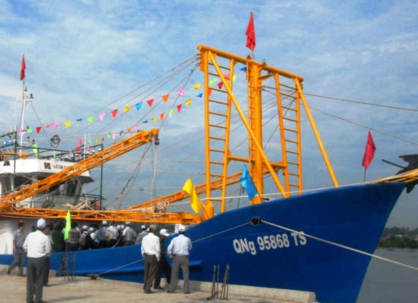 Tàu cá vỏ thép thiện đại của ngư dân Quảng Ngãi được đóng theo NĐ 67