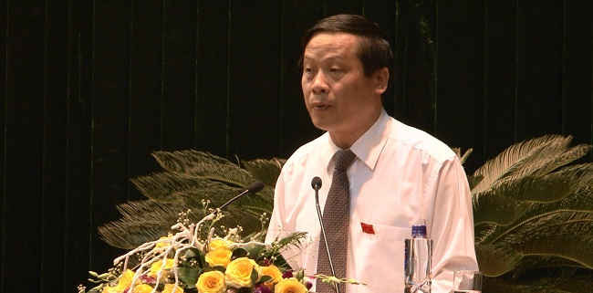 Ông Vũ Văn Hoàn, phó bí thư tỉnh ủy, chủ tịch HĐND tỉnh Lai Châu phát biểu khai mạc