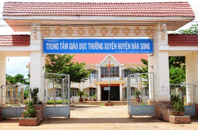 Trung tâm GDTX huyện Đắk Song – nơi xảy ra vụ làm giả học bạ của 7 học viên