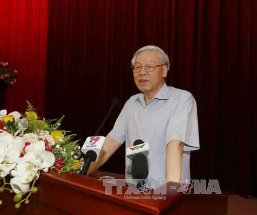 Tổng Bí thư Nguyễn Phú Trọng phát biểu kết luận Hội nghị 