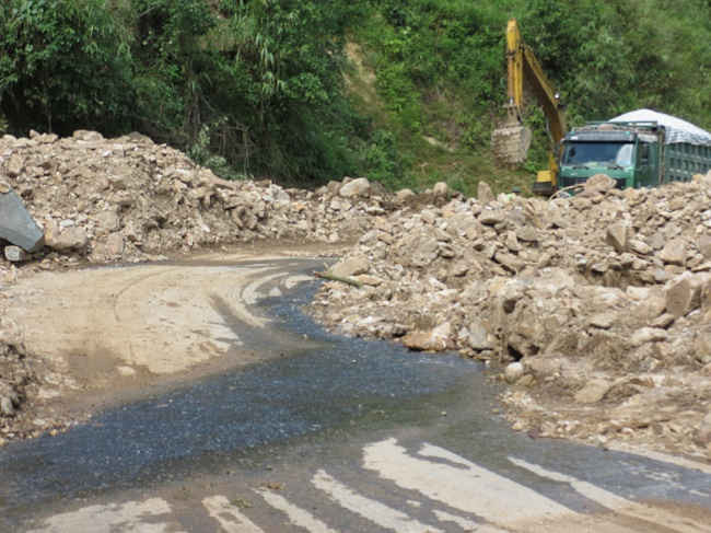 Trạm Tấu là huyện vùng cao của tỉnh Yên Bái mưa lớn dễ xảy ra sạt lở đất đá
