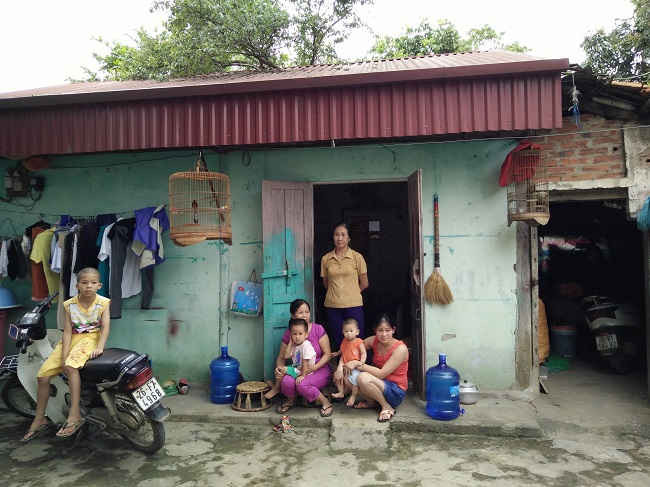 Hộ gia đình bà Trần Thị Tâm vẫn phải sinh sống trong căn nhà cấp 4 xây dựng từ những năm 2002.
