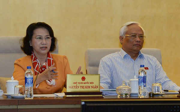 Chủ tịch Quốc hội Nguyễn Thị Kim Ngân chủ trì phiên họp thứ 2 của Ủy ban Thường vụ Quốc hội - Ảnh: VOV.VN 