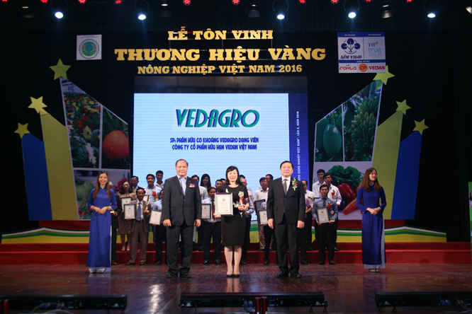 Vedan Việt Nam vinh dự nhận Giải thưởng Thương hiệu Vàng nông nghiệp Việt Nam 2016