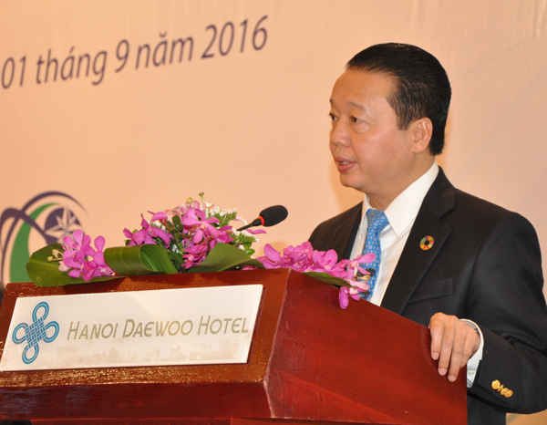 Bộ trưởng Trần Hồng Hà phát biểu tại Hội thảo