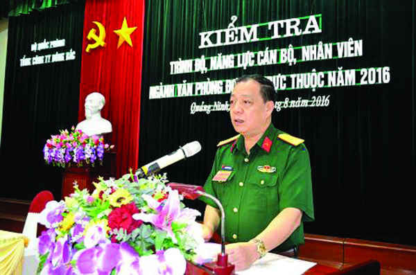 Đại tá Nguyễn Bảo Anh – Phó Tổng Giám đốc chỉ đạo kiểm tra công tác văn phòng năm 2016