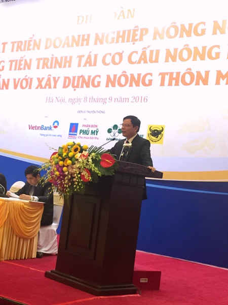 Ông Nguyễn Xuân Cường, Bộ trưởng Bộ NN&PTNT phát biểu tại Hội thảo