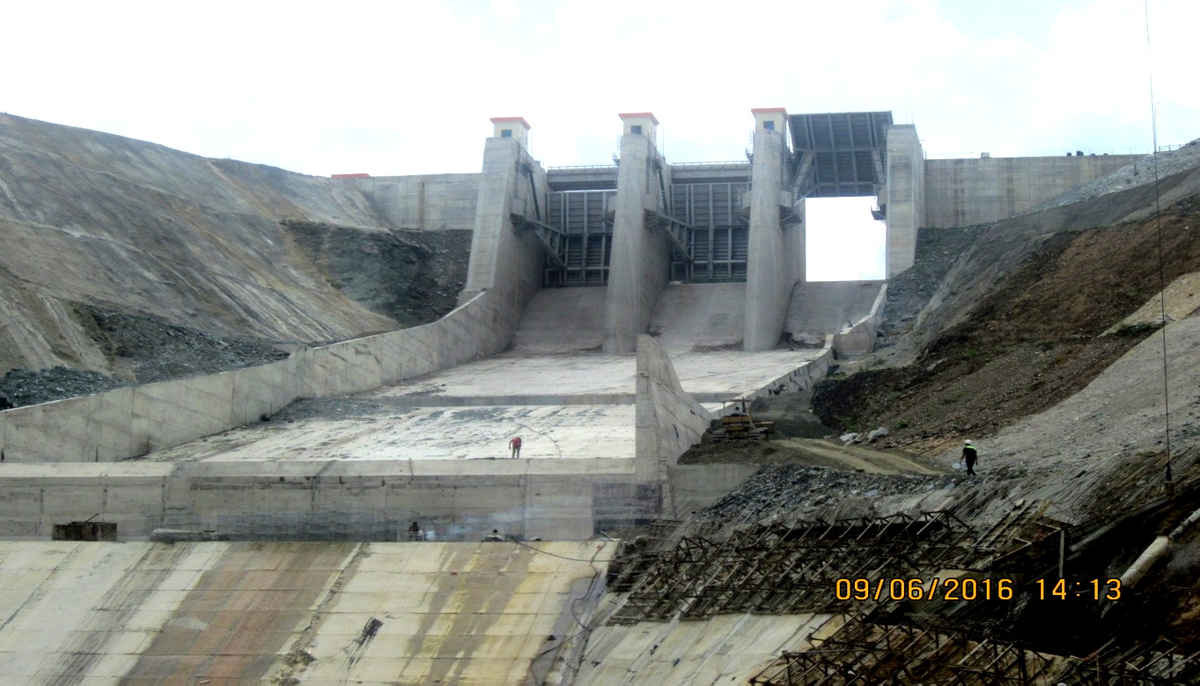 Công trình Thủy điện Sông Bung 2 trước khi xảy ra sự cố