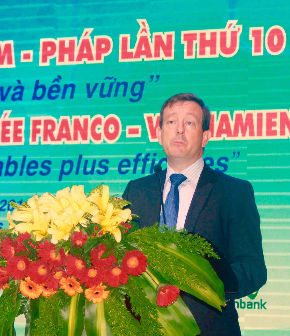 Đại sứ Pháp tại Việt Nam - Bertrand Lortholary, phát biểu.