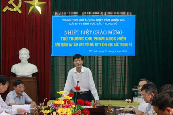Thứ trưởng Chu Phạm Ngọc Hiển phát biểu chỉ đạo tại buổi làm việc với Đài