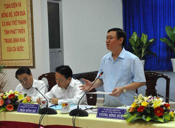 Phó Thủ tướng Vương Đình Huệ - Trưởng Ban Chỉ đạo Tây Nam Bộ phát biểu chi đạo tại Hội nghị 