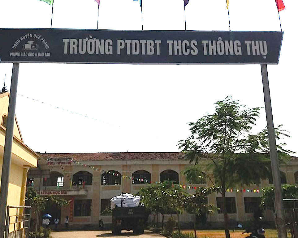 Trường PTDTBT THCS Thông Thụ nơi em Khang từng theo học