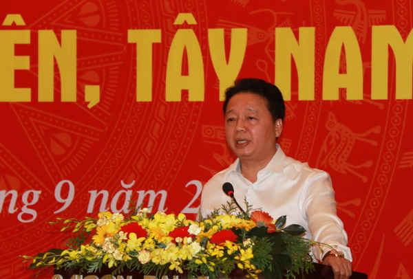 Bộ trưởng Bộ TN&MT Trần Hồng Hà đến tham dự và phát biểu tại Hội nghị