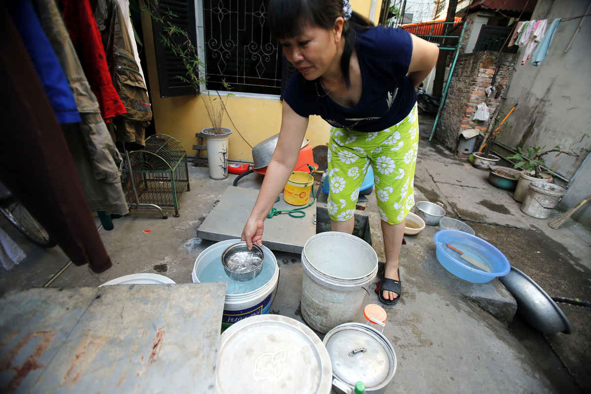 Các huyện ngoại thành Hà Nội vẫn đang dùng nước giếng khoan là nguồn chính