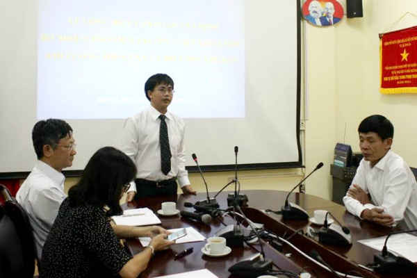  Ông Mai Văn Khiêm, tân Phó Viện trưởng Viện KHKTTV&BĐKH phát biểu tại Lễ bổ nhiệm