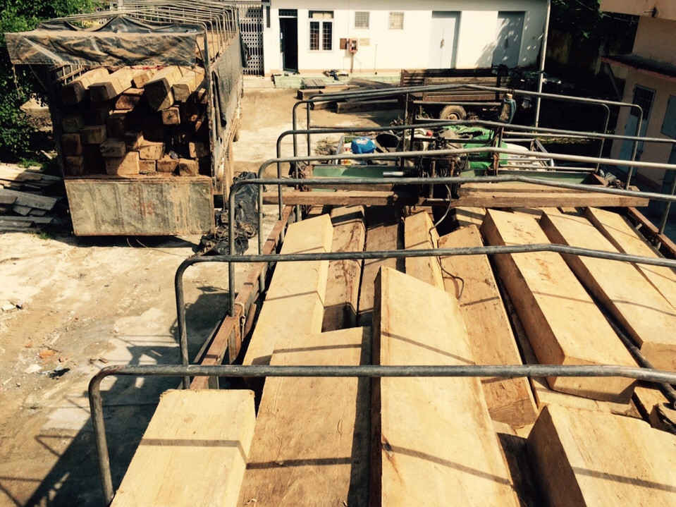 Số gỗ thu được trong vụ vận chuyển gỗ lậu