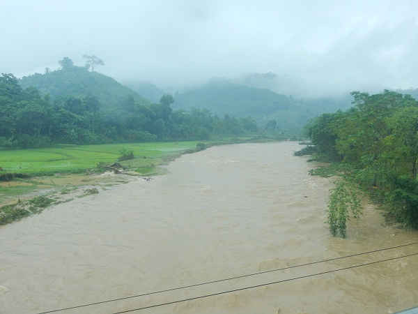 Nước ở các sông trên địa bàn Nghệ An đang lên