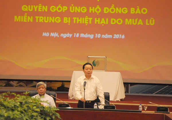 Bộ trưởng Trần Hồng Hà phát biểu tại Lễ phát động sáng 18/10 tại Hà Nội