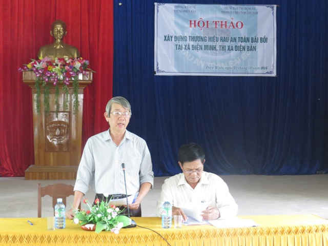 Hội thảo về đề án xây dựng thương hiệu rau an toàn bãi bồi tại xã Điện Minh, TX. Điện Bàn, tỉnh Quảng Nam