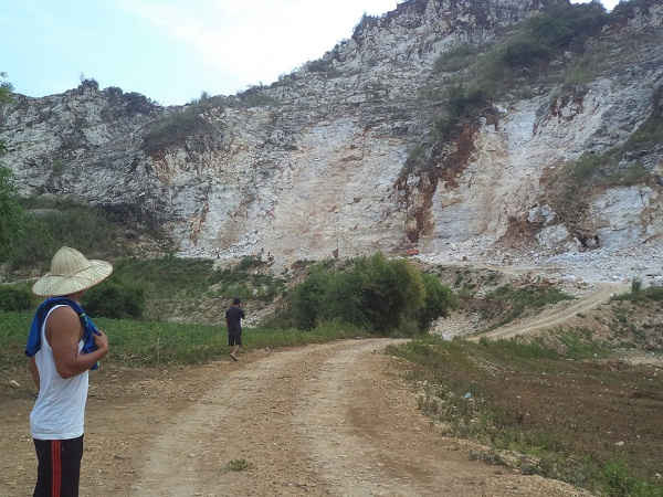 Mỏ đá của Công ty CP khai thác đá Tân Thành (huyện Nghĩa Đàn) – Một trong những đơn vị chậm ký quỹ bảo vệ môi trường