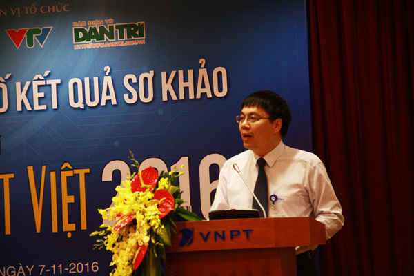 Ông Tô Mạnh Cường - Phó Tổng Giám đốc Tập đoàn Bưu chính Viễn thông Việt Nam (VNPT) phát biểu tại buổi họp báo