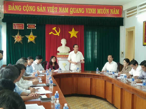 Bộ trưởng Bộ LĐTBXH Đào Ngọc Dung phát biểu tại cuộc họp.